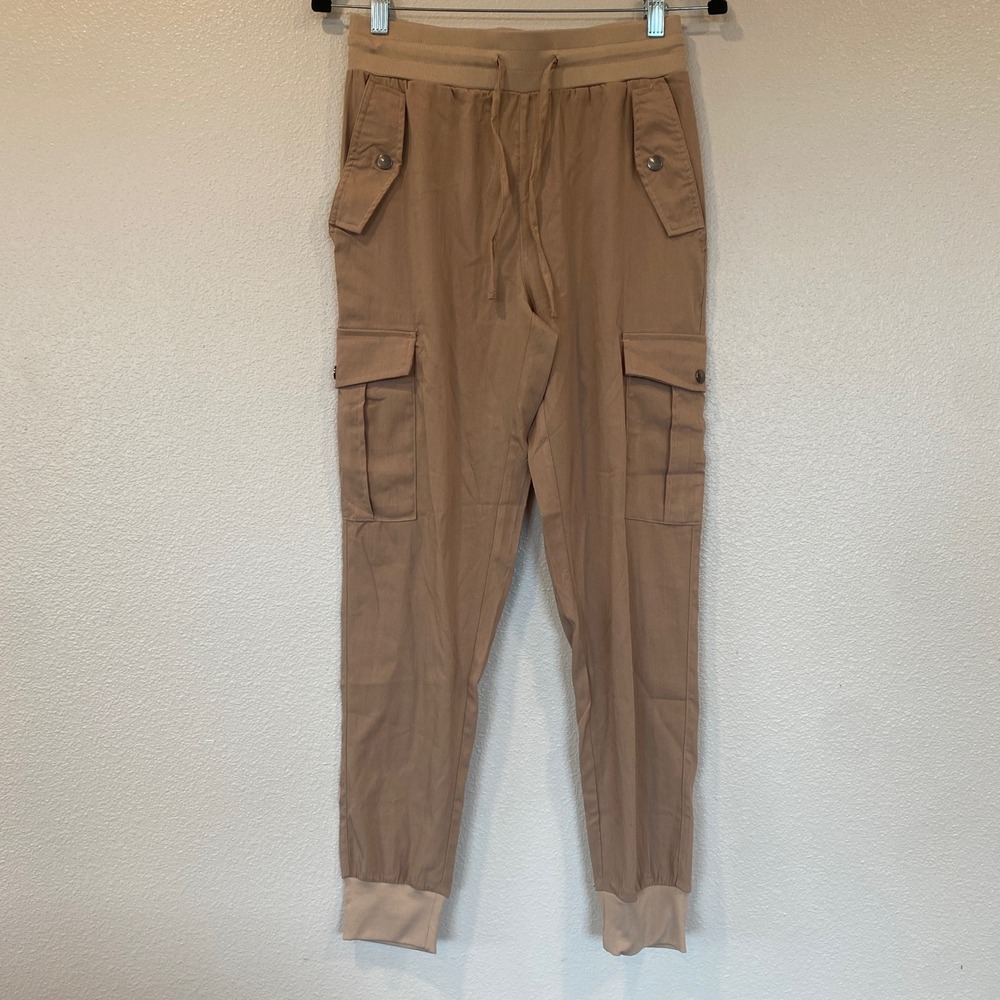 Willit Womens UPF 50+ Sun Protection Cargo Jogger Pants Tan Khaki Small E6-033